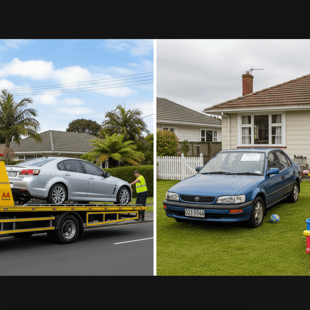 Comparison of professional car removal versus a private car sale